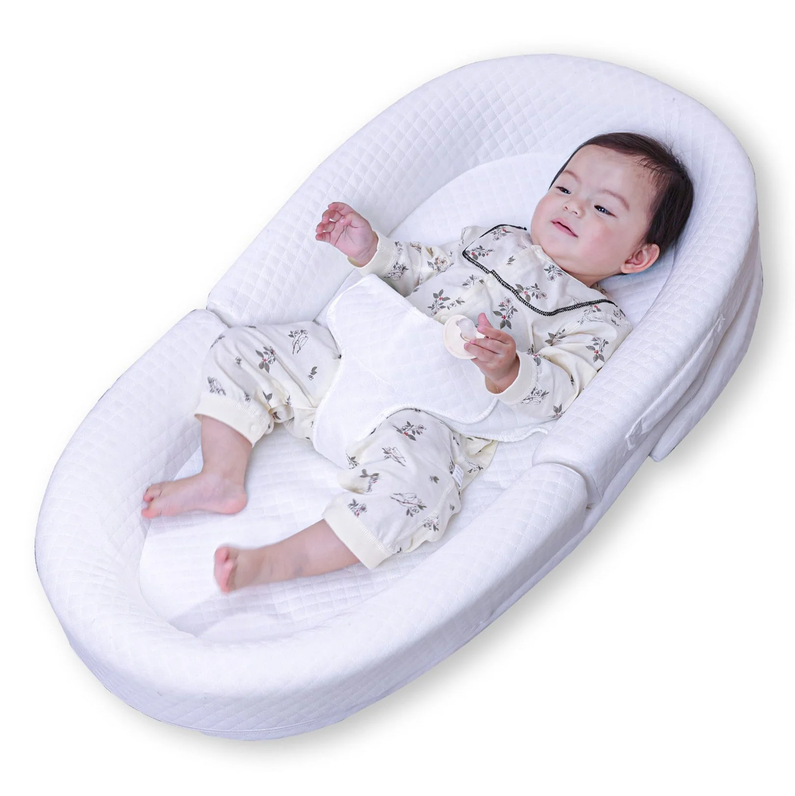 Babelio Anti-Reflux Baby Lounger | Adjustable, Portable & Washable for Newborns (0–24 Months)