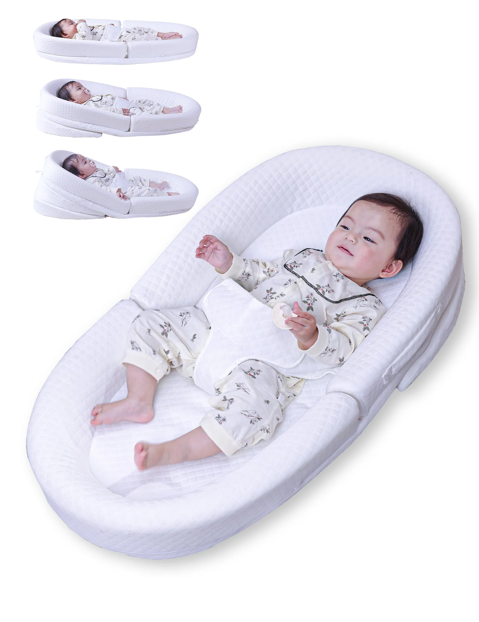 Babelio Anti-Reflux Baby Lounger | Adjustable, Portable & Washable for Newborns (0–24 Months) - Image 8