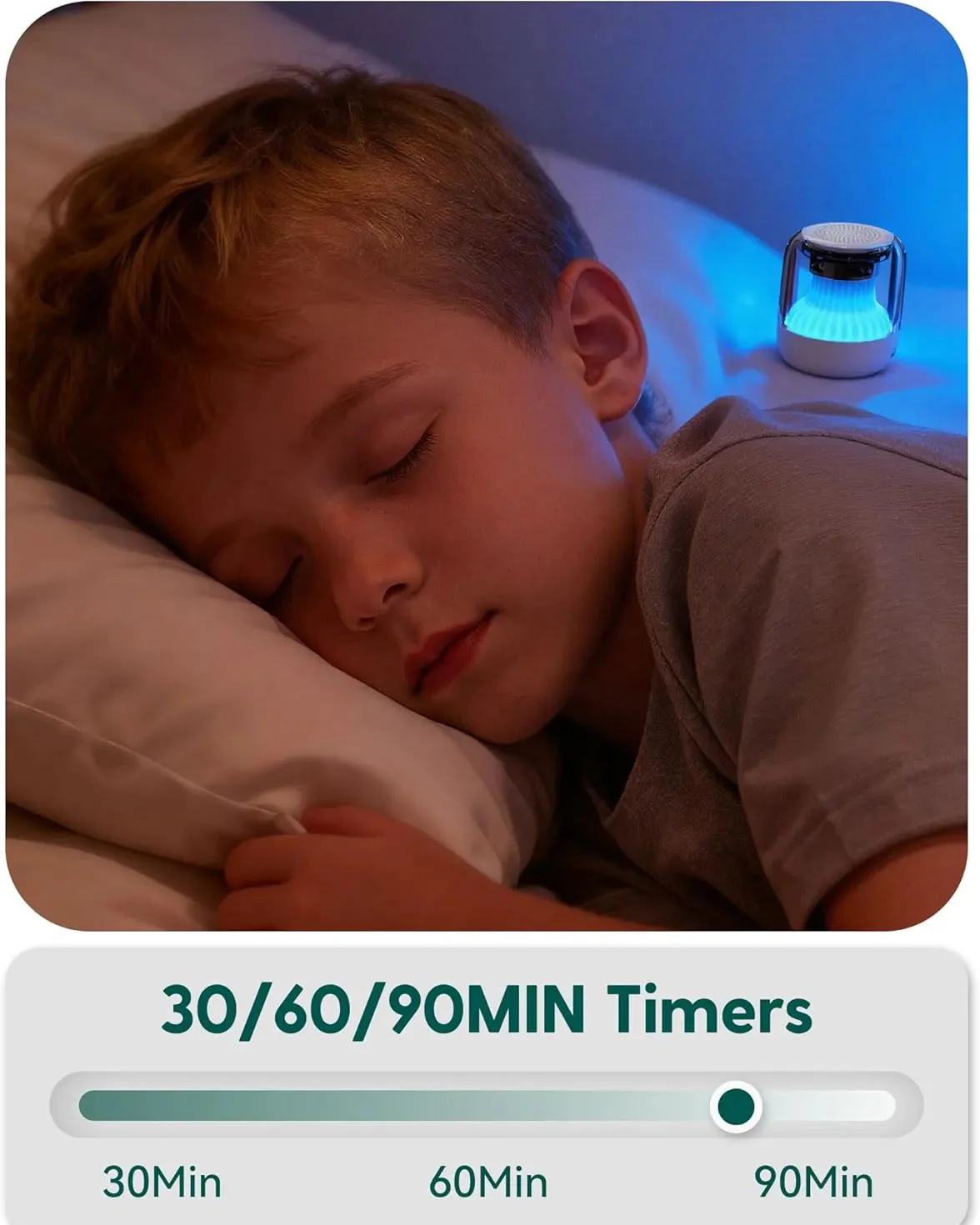 Babelio Pocket Glow White Noise Sound Machine LED Night Light & Relaxing Audio - Image 5