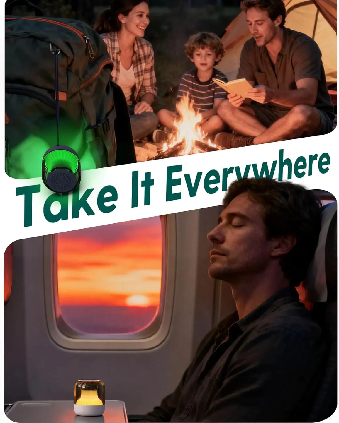 Babelio Pocket Glow White Noise Sound Machine LED Night Light & Relaxing Audio - Image 8