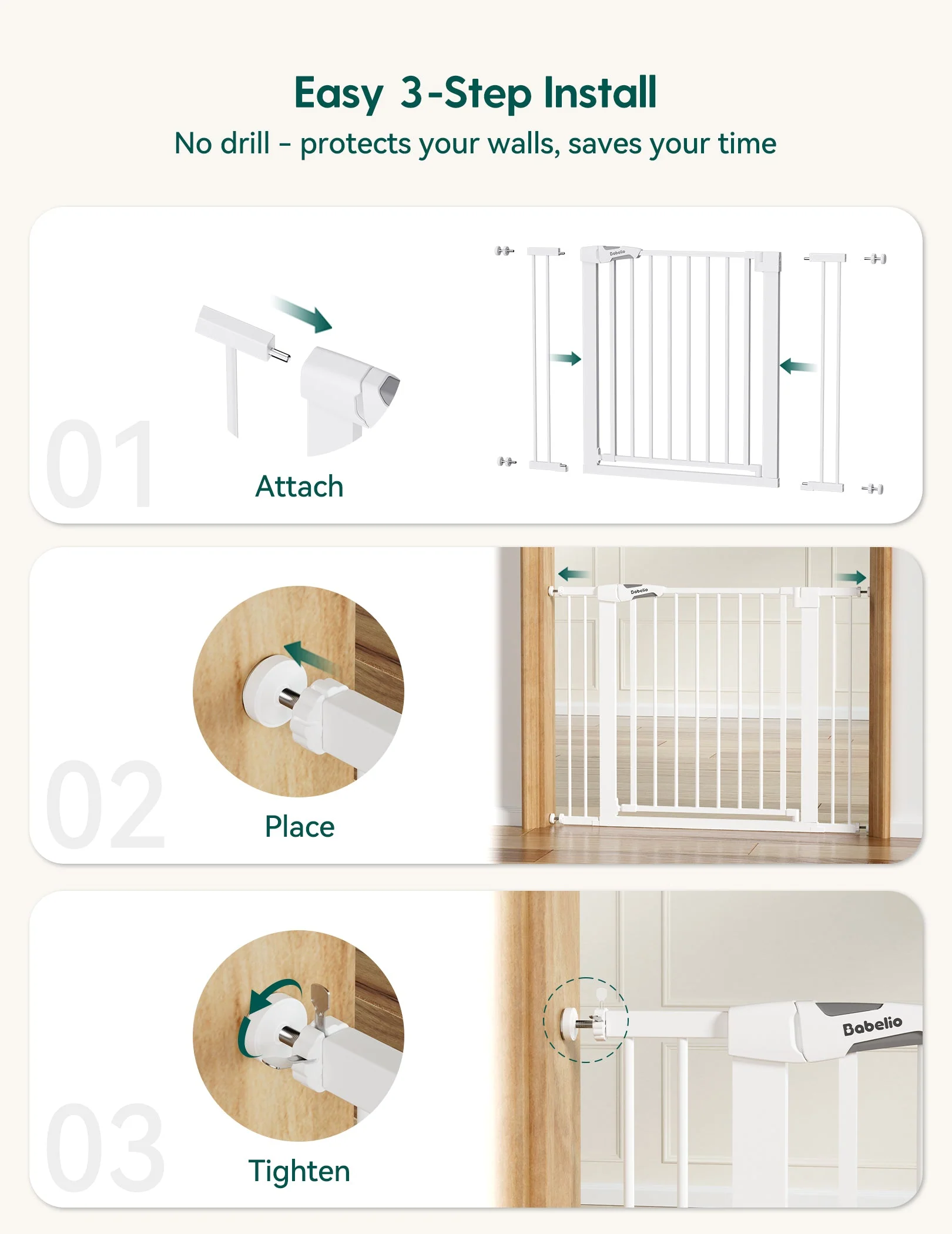 PressGuard C5&P7 | Versatile Baby Safety Gate for Spaces - Image 5