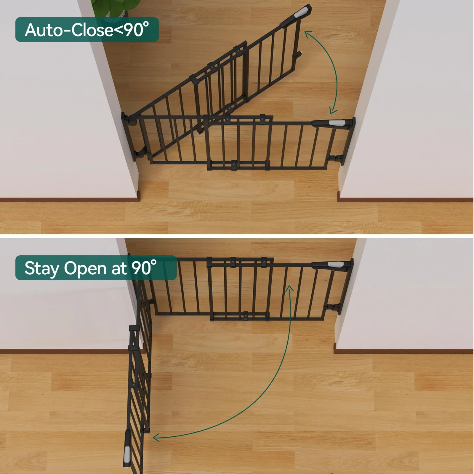 Boundless D8 | No Bottom Bar Baby Gate for Stairs - Image 5