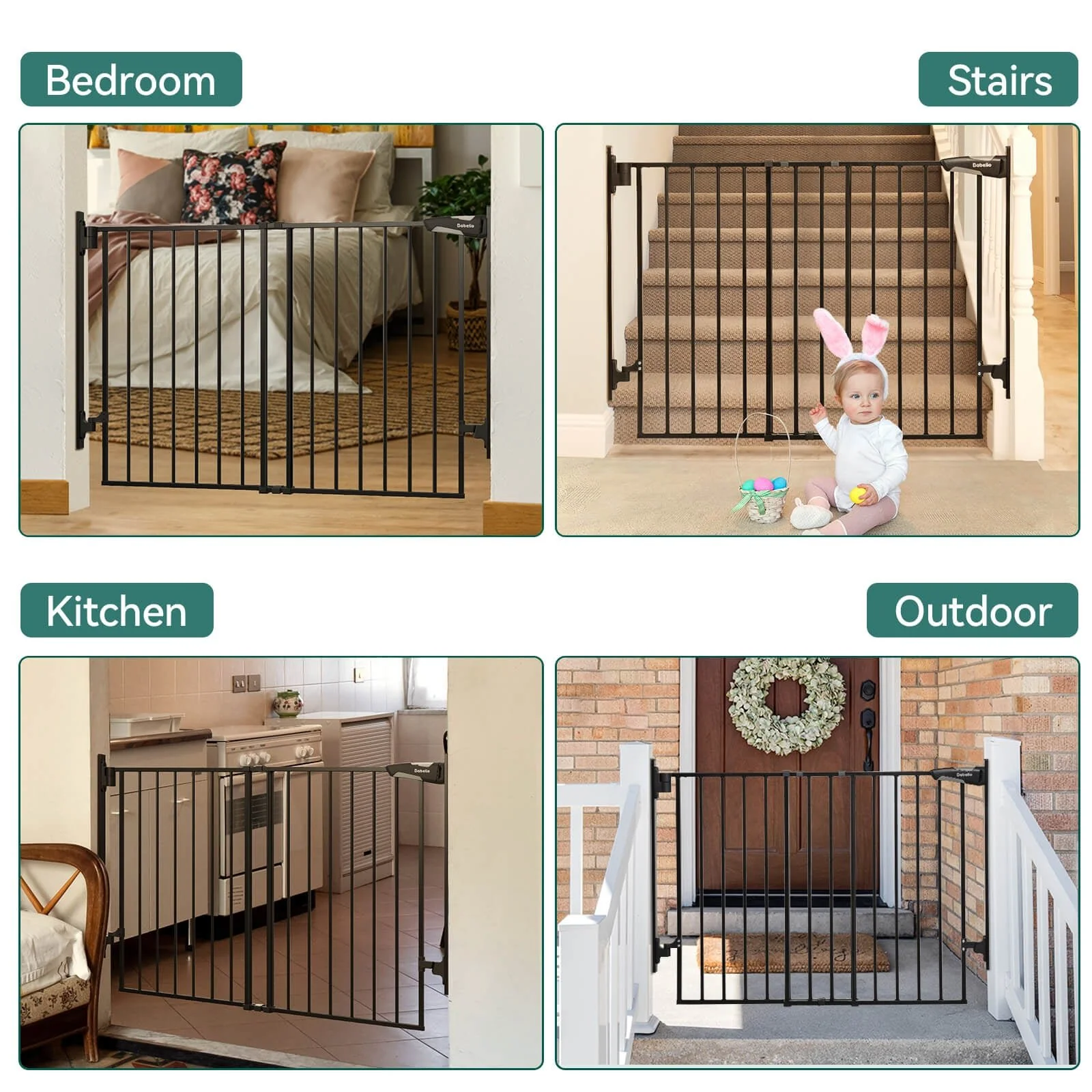 Boundless D8 | No Bottom Bar Baby Gate for Stairs - Image 6