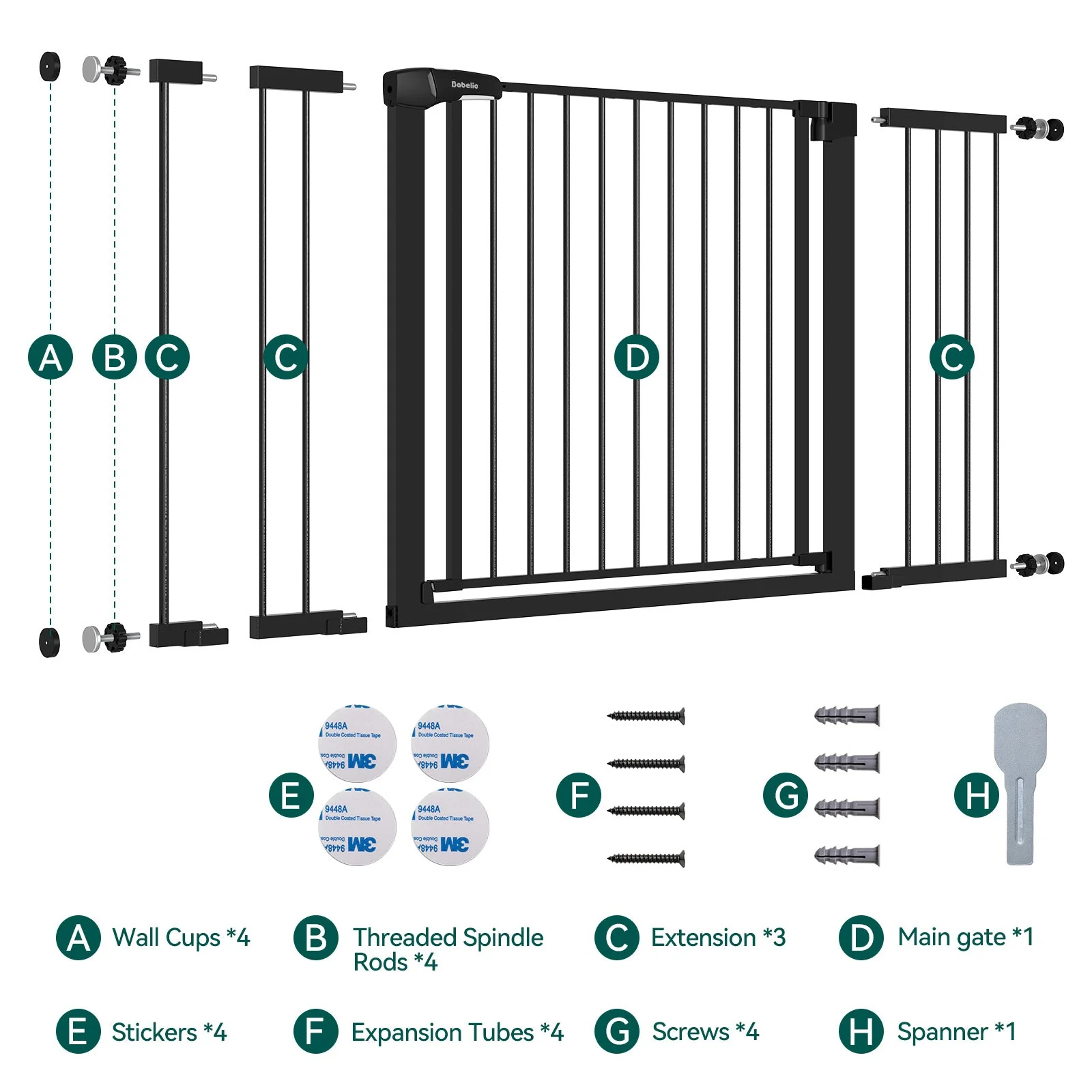 PressGuard E1 | 36-55'' Extra Wide Baby Gates for Large Space - Image 5