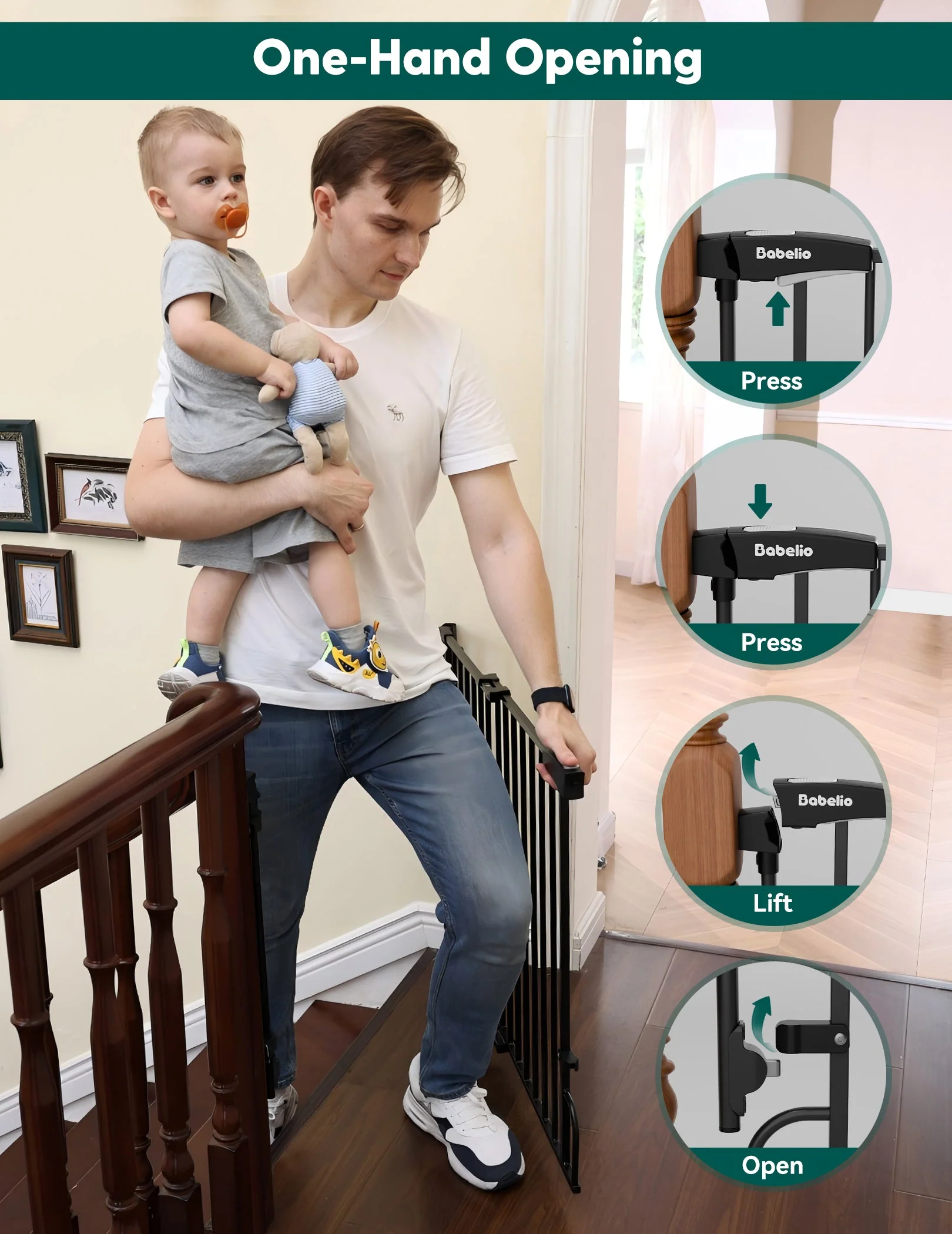 Boundless R30 ProFlex | Removable No-Trip Baby Gate for Stairs - Image 7