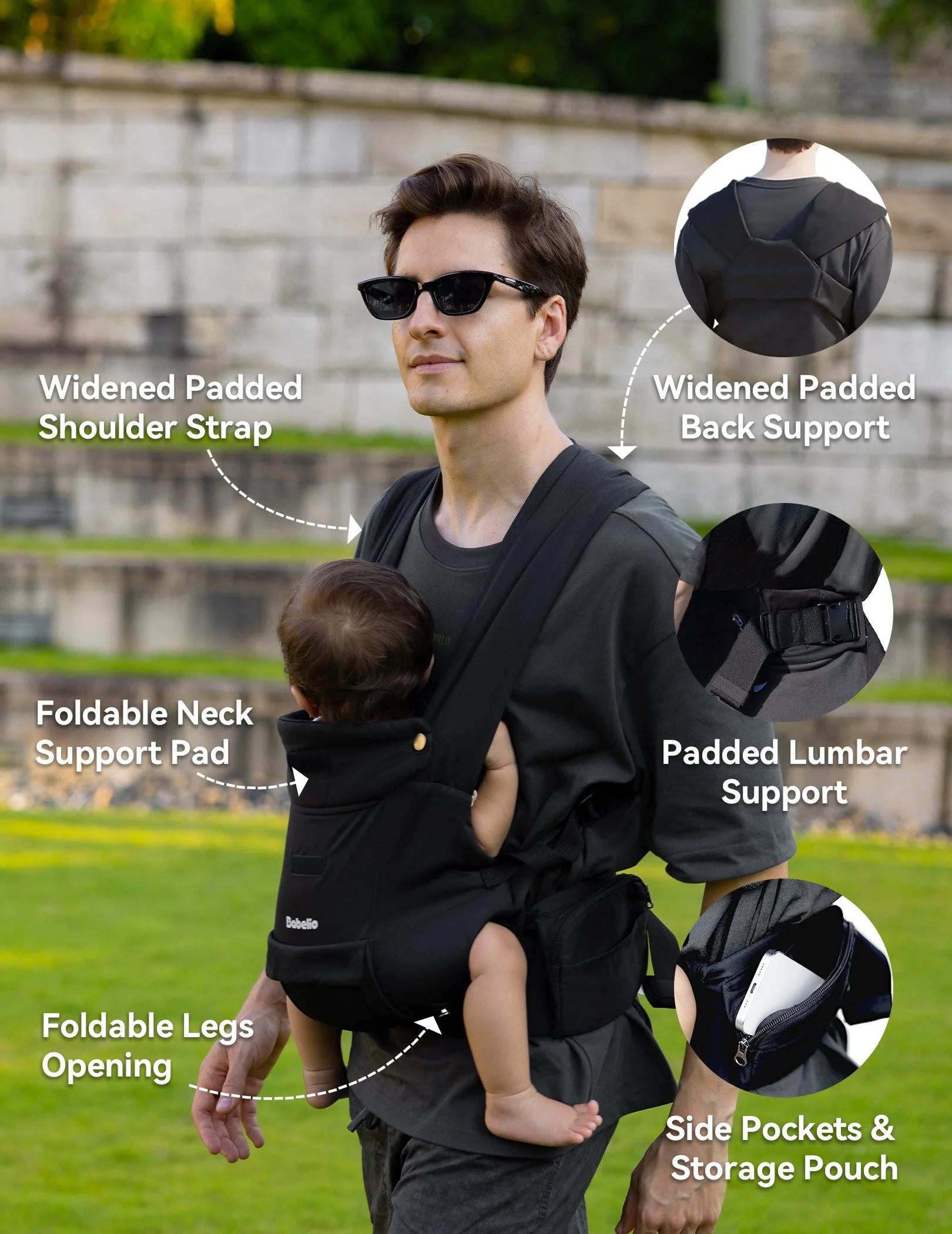 Samurai | Ergonomic Baby Carrier for Newborn to Toddler (7–45lbs) - Image 2
