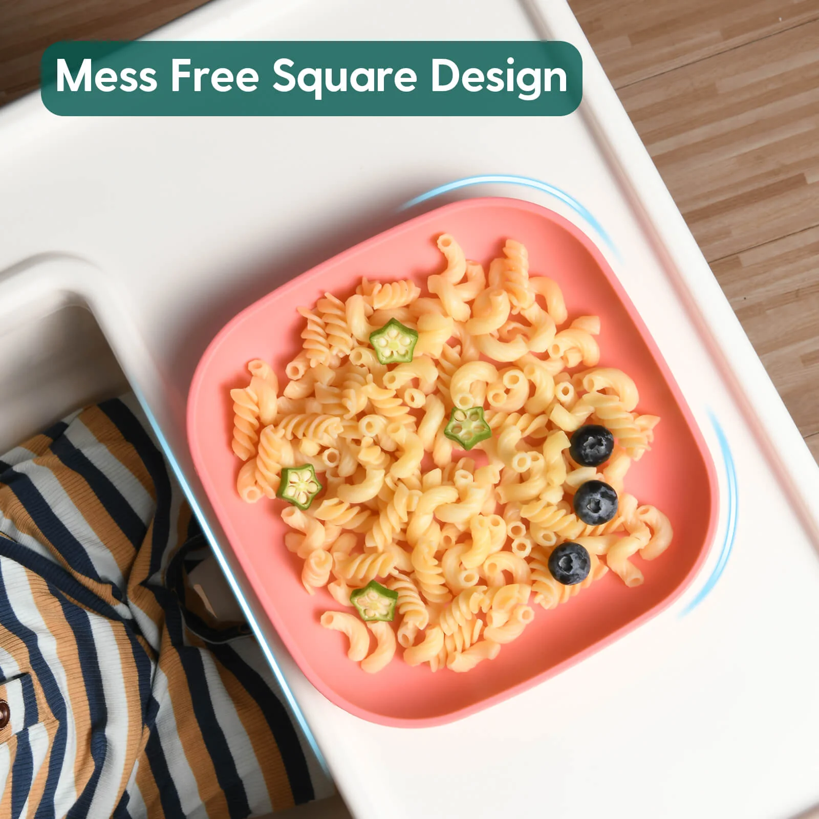 Babelio New Basics Silicone Toddler Plates 2-Pack (Pink) - Safe, Durable, and Easy-to-Clean Plates - Image 3